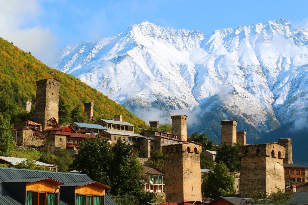 A view of the Caucasus from the town of Mestia